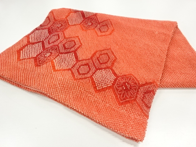 JAPANESE SHAWL / ALL SHIBORI / KIKKO WITH FLOWER